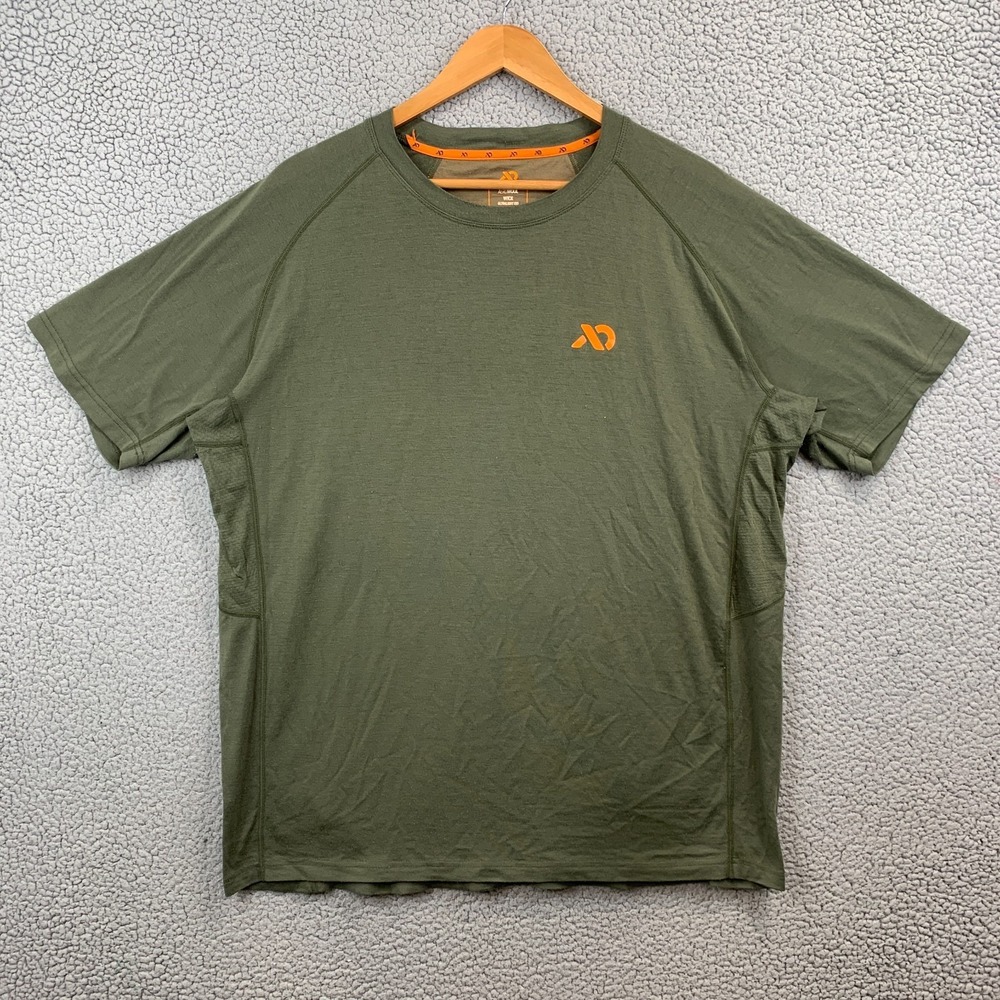 First Lite Aerowool Wick Ultralight 150 Short Sleeve Baselayer Men's 2XL Green